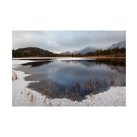 Raimundas Bielskis 'Calm Frozen Lake' Canvas Art, 30x47